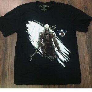 Assassins Creed III Black Cotton Shirt Large Chest 36" Gamer Graphic